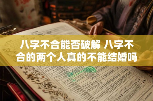 八字不合能否破解 八字不合的两个人真的不能结婚吗
