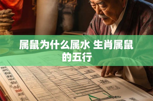 属鼠为什么属水 生肖属鼠的五行