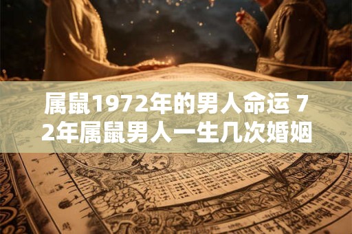 属鼠1972年的男人命运 72年属鼠男人一生几次婚姻