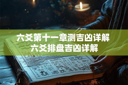 六爻第十一章测吉凶详解 六爻排盘吉凶详解