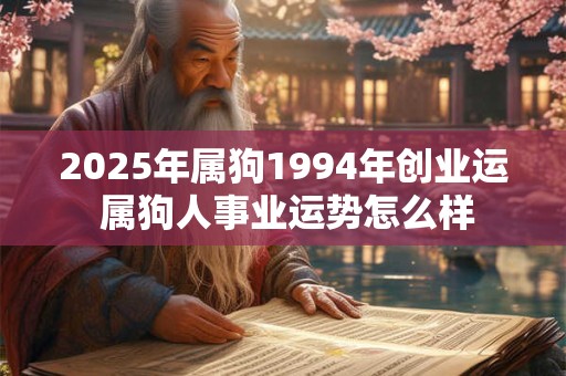 2025年属狗1994年创业运 属狗人事业运势怎么样 2025年属狗1994年创业运 属狗人事业运势怎么样