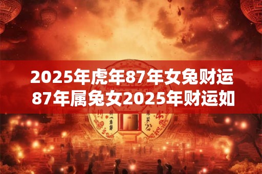 2025年虎年87年女兔财运 87年属兔女2025年财运如何