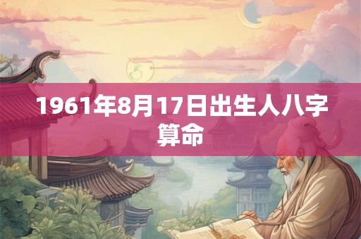 1961年8月17日出生人八字算命