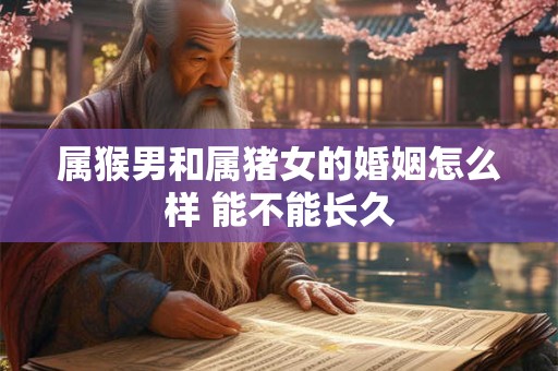 属猴男和属猪女的婚姻怎么样 能不能长久