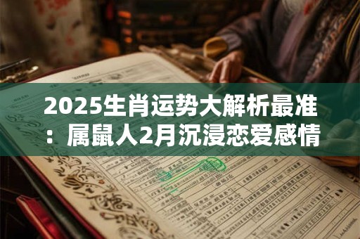 2025生肖运势大解析最准：属鼠人2月沉浸恋爱感情运向好