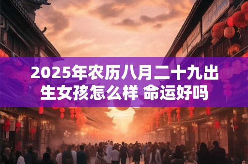 2025年农历八月二十九出生女孩怎么样 命运好吗