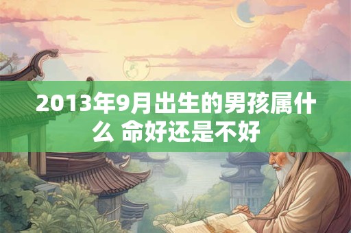 2013年9月出生的男孩属什么 命好还是不好 2013年9月出生的男孩属什么 命好还是不好