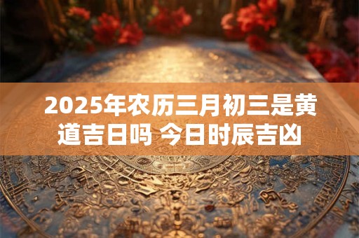 2025年农历三月初三是黄道吉日吗 今日时辰吉凶