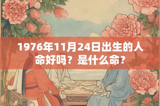 1976年11月24日出生的人命好吗？是什么命？
