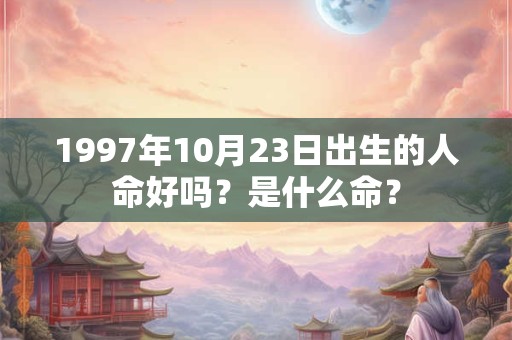 1997年10月23日出生的人命好吗？是什么命？