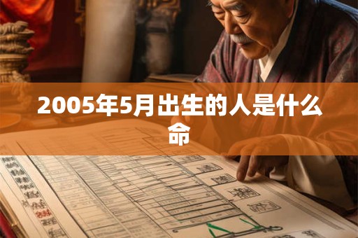 2005年5月出生的人是什么命