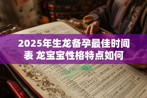 2025年生龙备孕最佳时间表 龙宝宝性格特点如何 2025年生龙备孕最佳时间表 龙宝宝性格特点如何