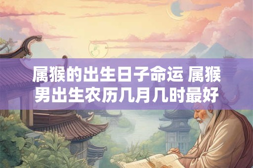 属猴的出生日子命运 属猴男出生农历几月几时最好