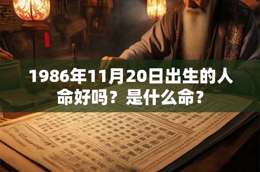 1986年11月20日出生的人命好吗？是什么命？