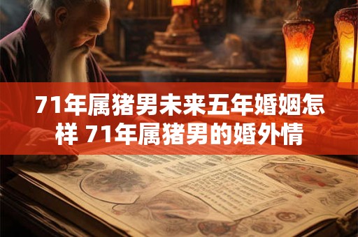 71年属猪男未来五年婚姻怎样 71年属猪男的婚外情