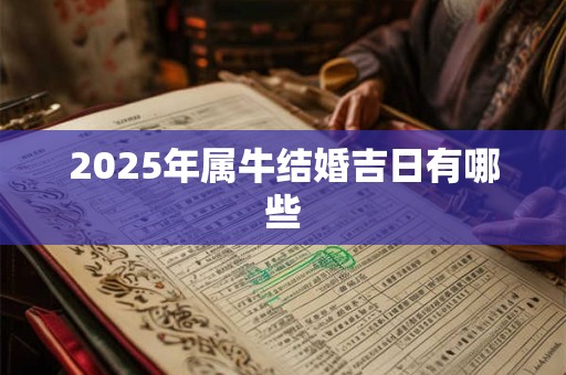 2025年属牛结婚吉日有哪些