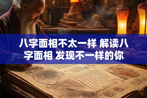 八字面相不太一样 解读八字面相 发现不一样的你 八字面相不太一样 解读八字面相 发现不一样的你