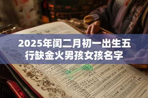 2025年闰二月初一出生五行缺金火男孩女孩名字