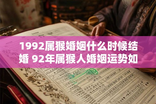 1992属猴婚姻什么时候结婚 92年属猴人婚姻运势如何 1992属猴婚姻什么时候结婚 92年属猴人婚姻运势如何