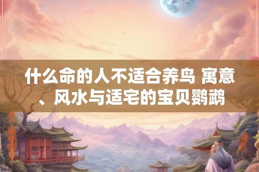 什么命的人不适合养鸟 寓意、风水与适宅的宝贝鹦鹉 什么命的人不适合养鸟 寓意、风水与适宅的宝贝鹦鹉