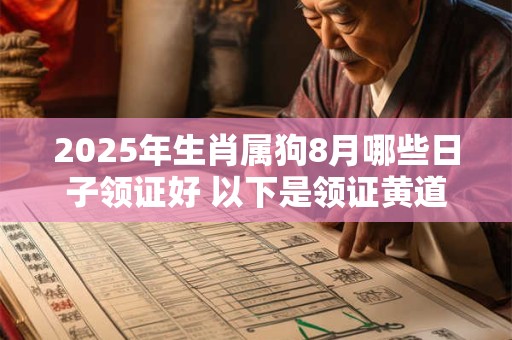 2025年生肖属狗8月哪些日子领证好 以下是领证黄道吉日