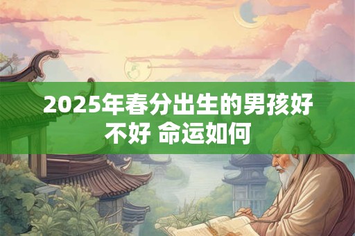 2025年春分出生的男孩好不好 命运如何
