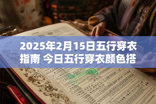 2025年2月15日五行穿衣指南 今日五行穿衣颜色搭配