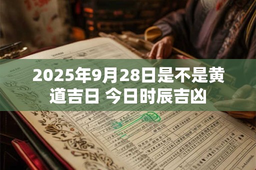 2025年9月28日是不是黄道吉日 今日时辰吉凶