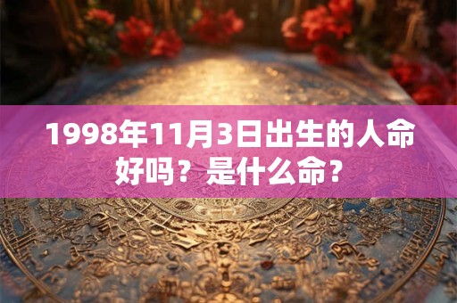 1998年11月3日出生的人命好吗？是什么命？