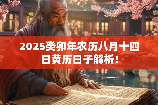 2026癸卯年农历八月十四日黄历日子解析！