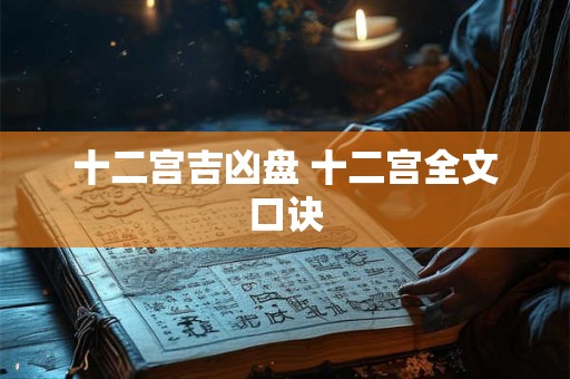 十二宫吉凶盘 十二宫全文口诀