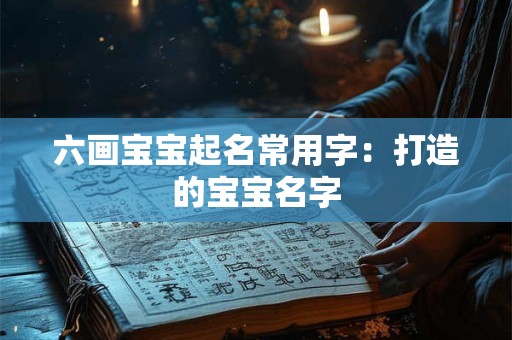六画宝宝起名常用字：打造的宝宝名字