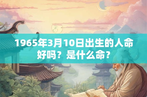 1965年3月10日出生的人命好吗？是什么命？