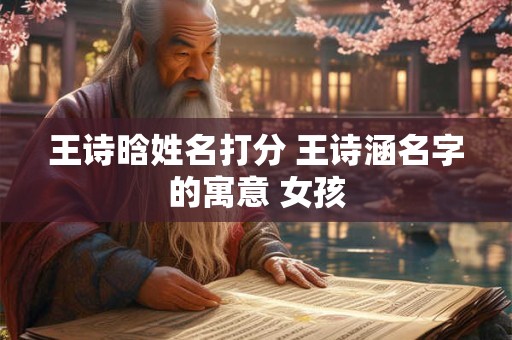 王诗晗姓名打分 王诗涵名字的寓意 女孩