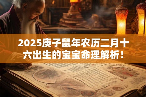 2025庚子鼠年农历二月十六出生的宝宝命理解析！