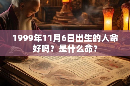 1999年11月6日出生的人命好吗？是什么命？