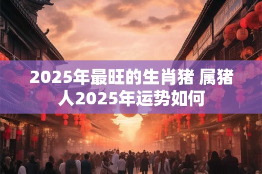 2025年最旺的生肖猪 属猪人2025年运势如何