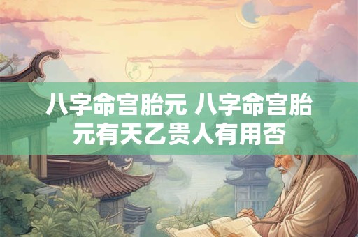 八字命宫胎元 八字命宫胎元有天乙贵人有用否