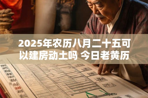 2025年农历八月二十五可以建房动土吗 今日老黄历卦象