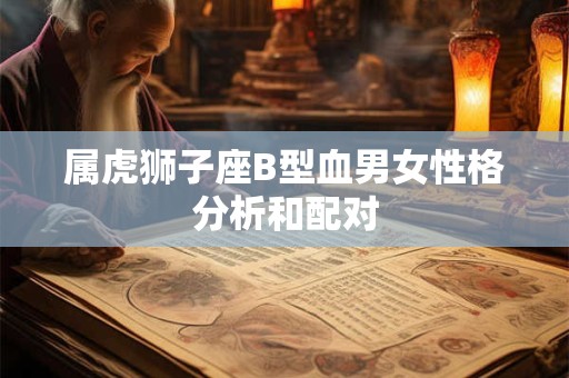 属虎狮子座B型血男女性格分析和配对
