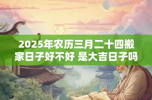 2025年农历三月二十四搬家日子好不好 是大吉日子吗