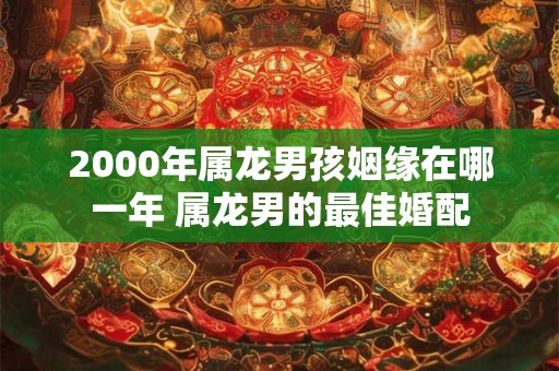 2000年属龙男孩姻缘在哪一年 属龙男的最佳婚配 2000年属龙男孩姻缘在哪一年 属龙男的最佳婚配