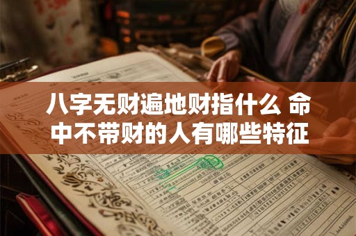 八字无财遍地财指什么 命中不带财的人有哪些特征