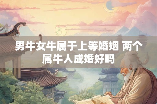 男牛女牛属于上等婚姻 两个属牛人成婚好吗