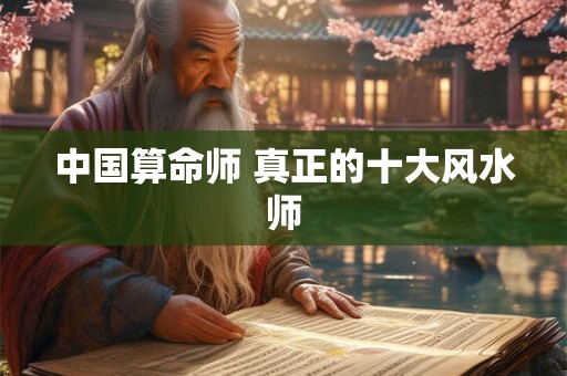 中国算命师 真正的十大风水师