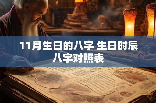 11月生日的八字 生日时辰八字对照表