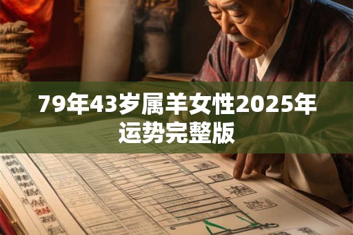79年43岁属羊女性2025年运势完整版