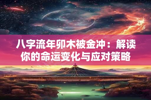 八字流年卯木被金冲：解读你的命运变化与应对策略