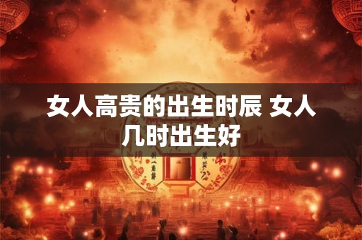 女人高贵的出生时辰 女人几时出生好