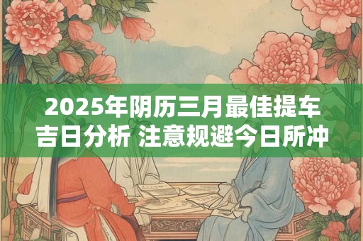 2025年阴历三月最佳提车吉日分析 注意规避今日所冲